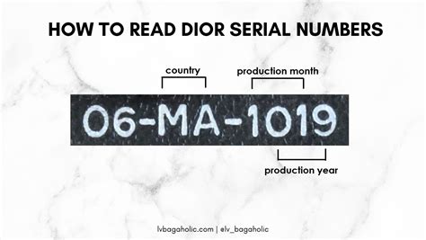 dior factory codes|christian Dior code.